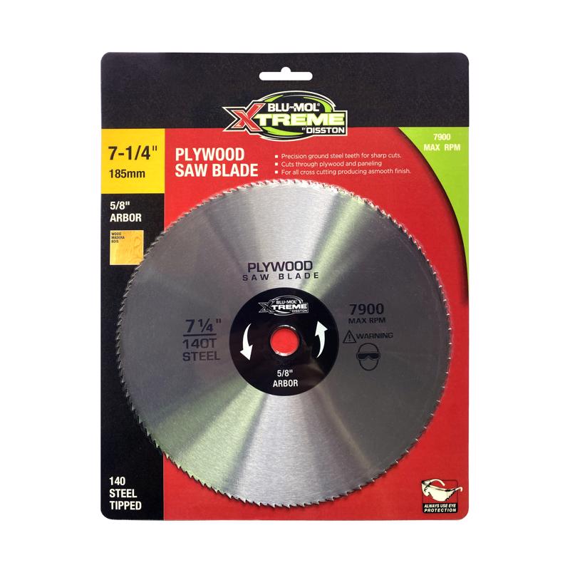 BLU-MOL XTREME - Blu-Mol Xtreme 7-1/4 in. D X 5/8 in. Steel Circular Saw Blade 140 teeth 1 each