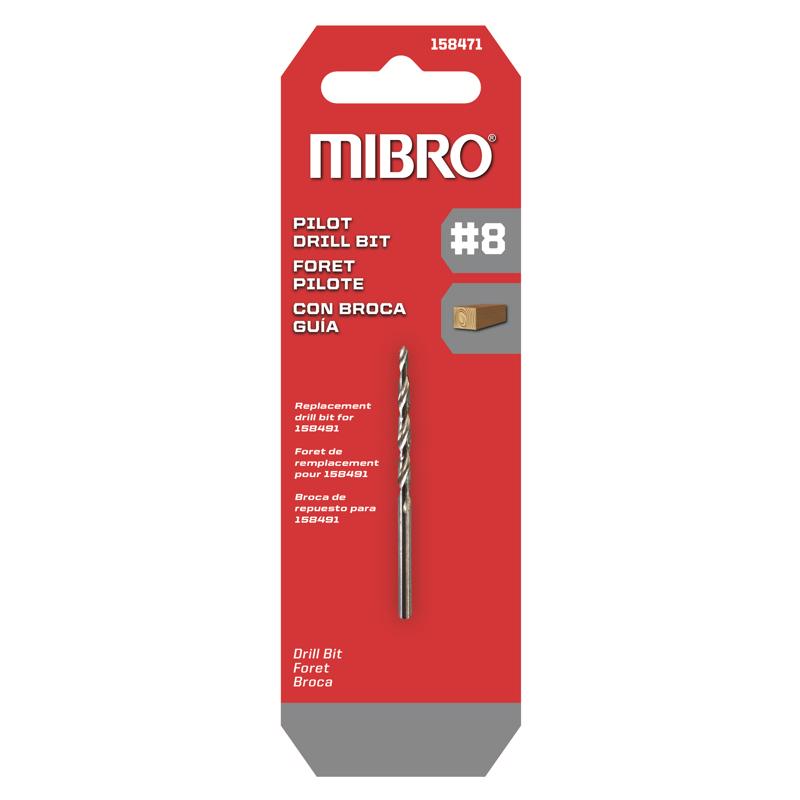 RICHELIEU - Richelieu Mirbo 8 Steel Screw Pilot Drill Bit Straight Shank 1 pk