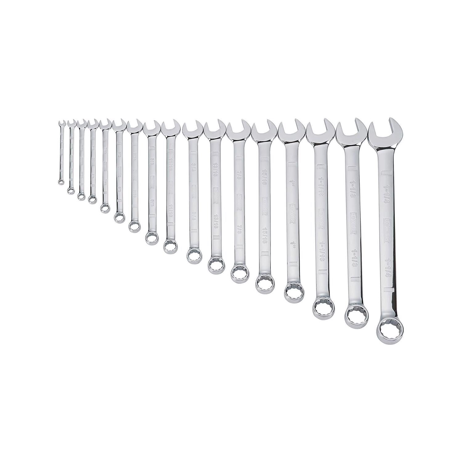 DeWalt SAE Combination Wrench Set 17 pc
