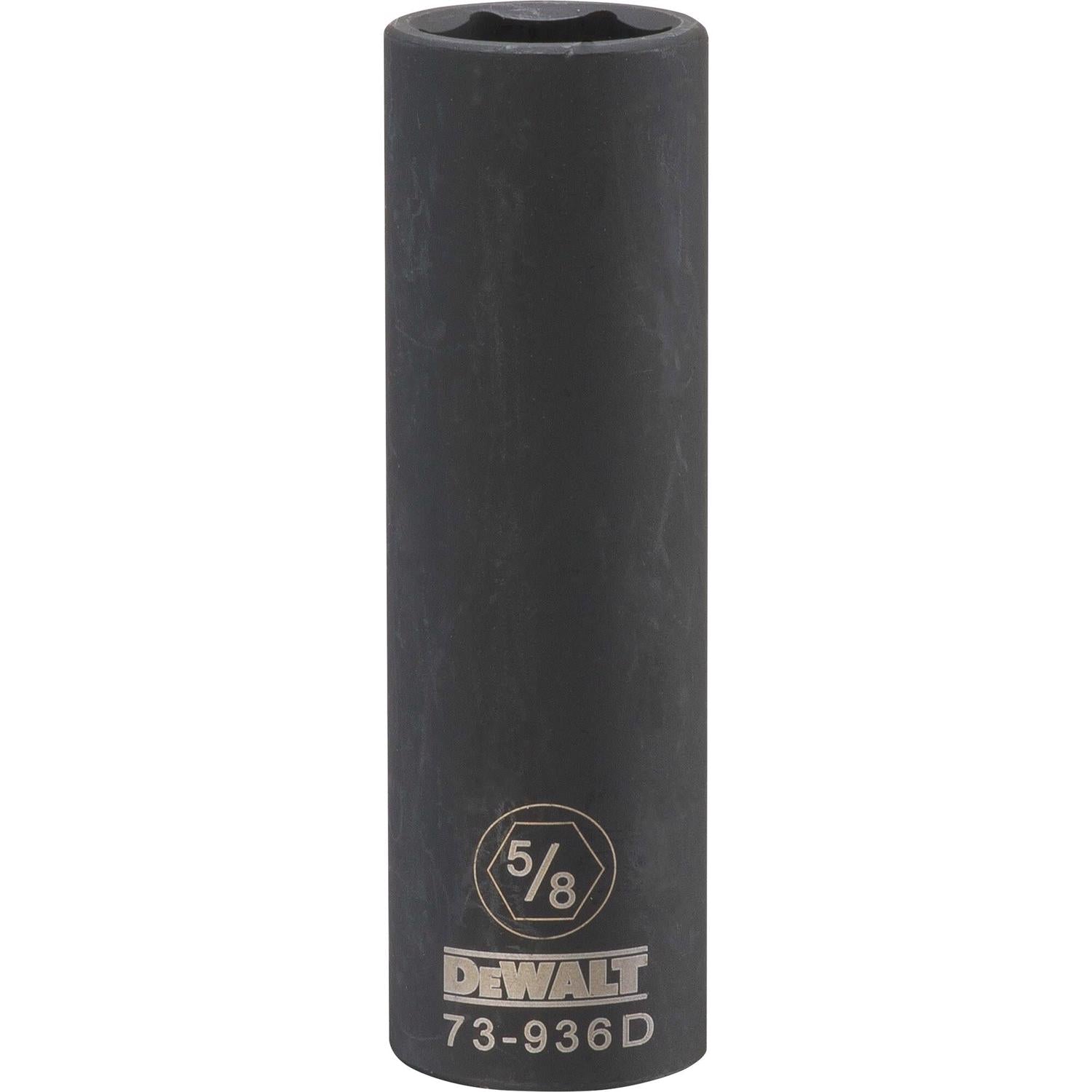 DeWalt 5/8 in. X 1/2 in. drive SAE 6 Point Deep Impact Socket 1 pc