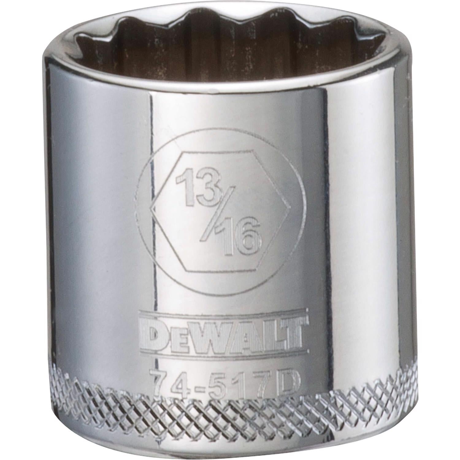 DeWalt 13/16 in. X 3/8 in. drive SAE 12 Point Socket 1 pc
