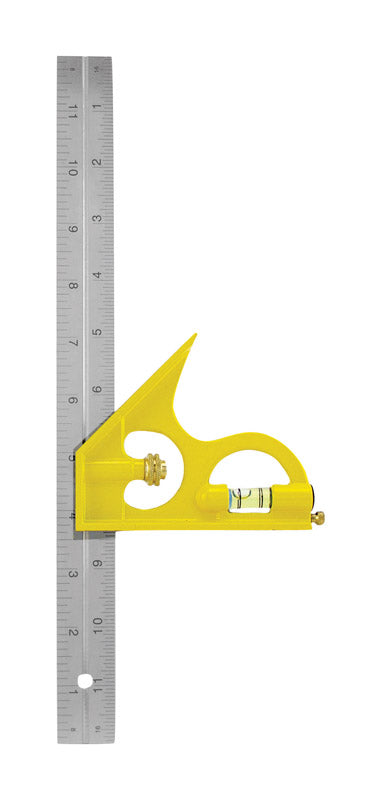 GREAT NECK - Great Neck 12 in. L X 11/16 in. H Stainless Steel Combination Square Level and Scriber