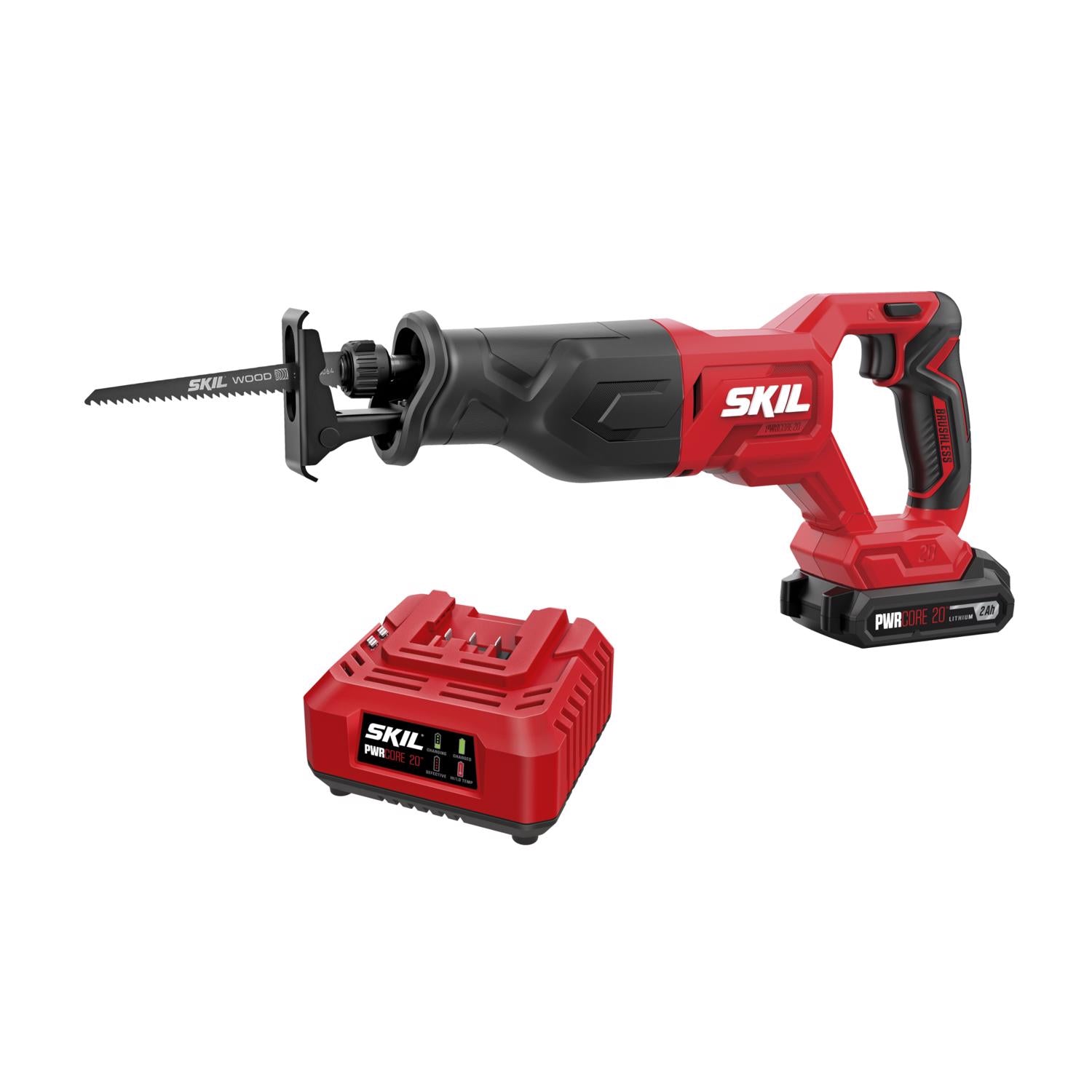 SKIL 20V Pwr Core Cordless Brushless Reciprocating Saw Kit (Battery & Charger)