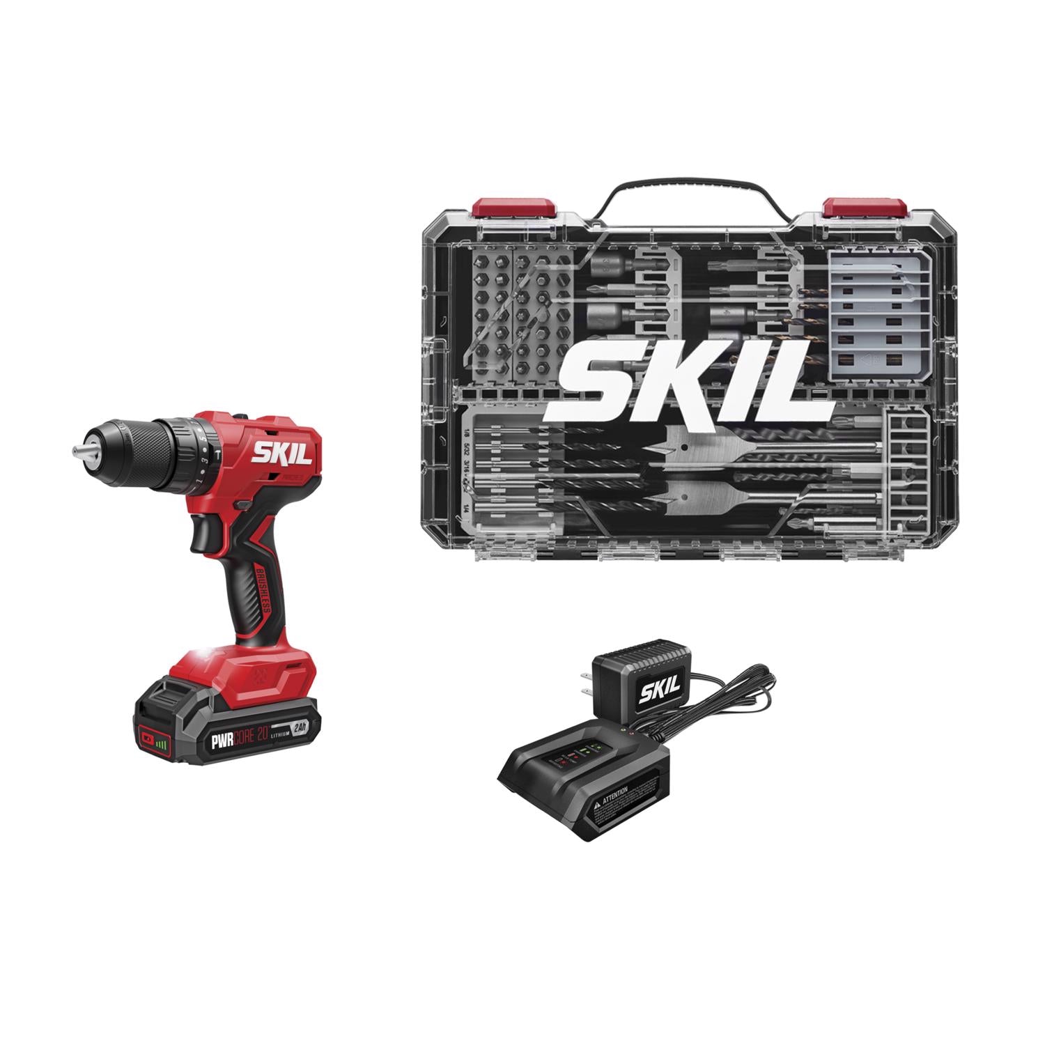 SKIL 20V 1/2 in. Brushless Cordless Hammer Drill/Drive Kit (Battery & Charger)