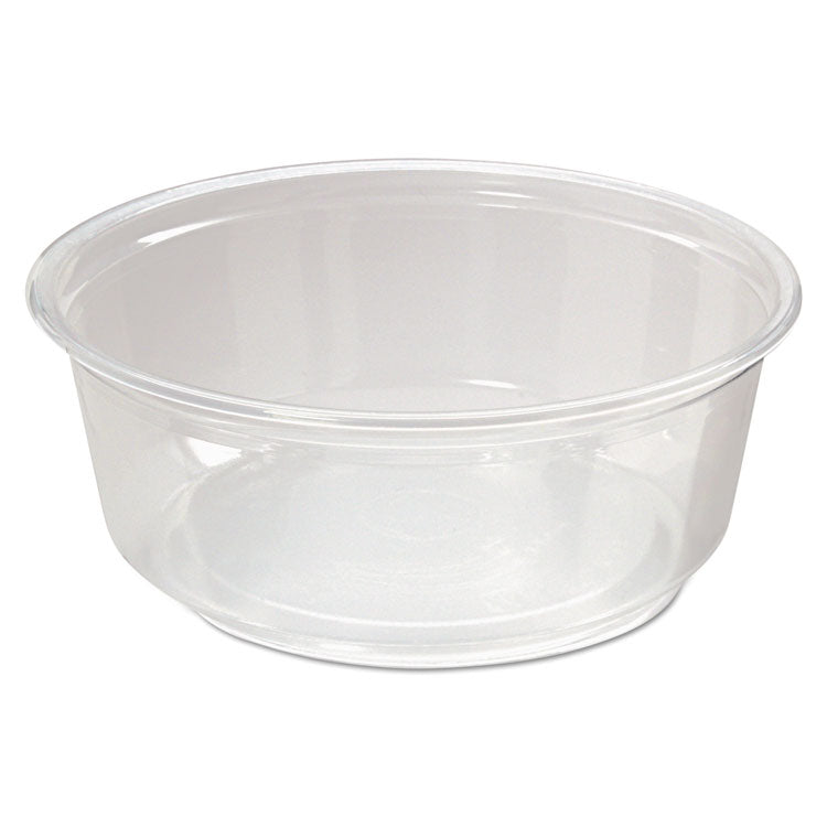 Fabri-Kal - Microwavable Deli Containers, 8 oz, 4.6 Diameter x 1.8 h, Clear, Plastic, 500/Carton