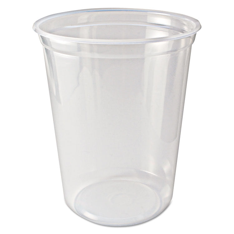 Fabri-Kal - Microwavable Deli Containers, 32 oz, 4.6 Diameter x 5.6 h, Clear, Plastic, 500/Carton