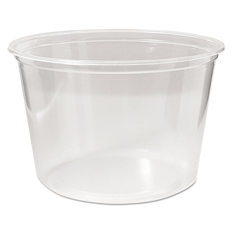 Fabri-Kal - Microwavable Deli Containers, 16 oz, 4.6  x 3 h, Clear, Plastic, 500/Carton