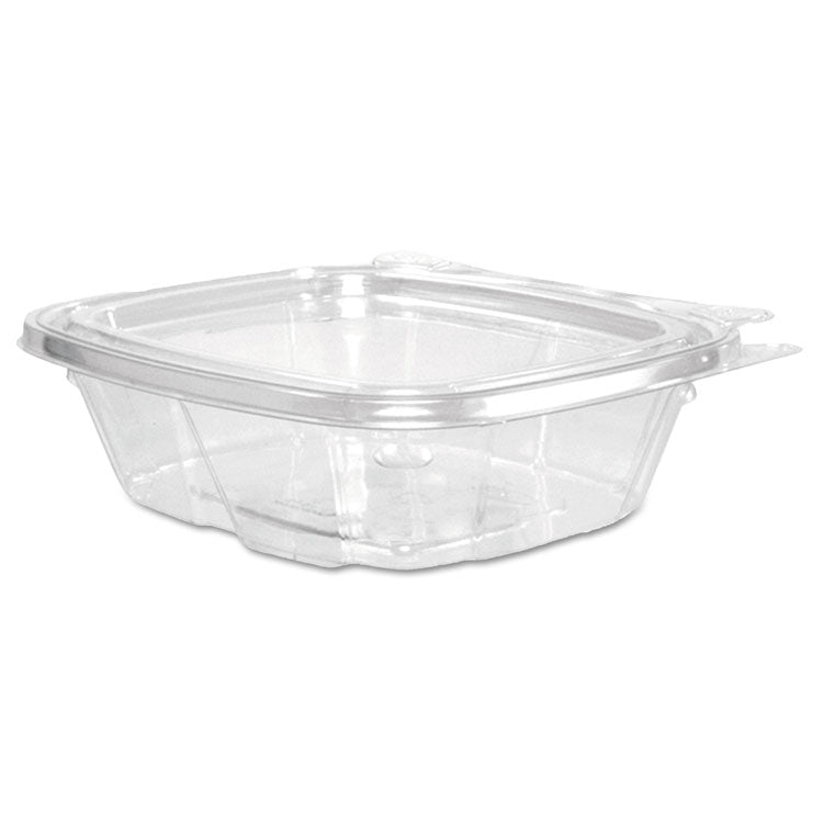 Dart - ClearPac SafeSeal Tamper-Resistant/Evident Containers, Flat Lid, 8 oz, 4.9 x 1.4 x 5.5, Clear, Plastic, 100/Bag, 2 Bags/CT