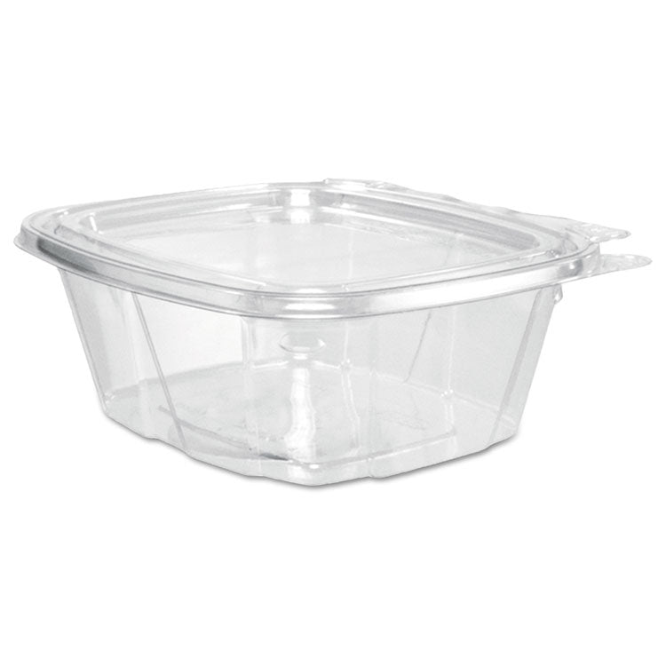 Dart - ClearPac SafeSeal Tamper-Resistant/Evident Containers, Flat Lid, 16 oz, 4.9 x 2.5 x 5.5, Clear, Plastic, 100/Bag, 2 Bags/CT
