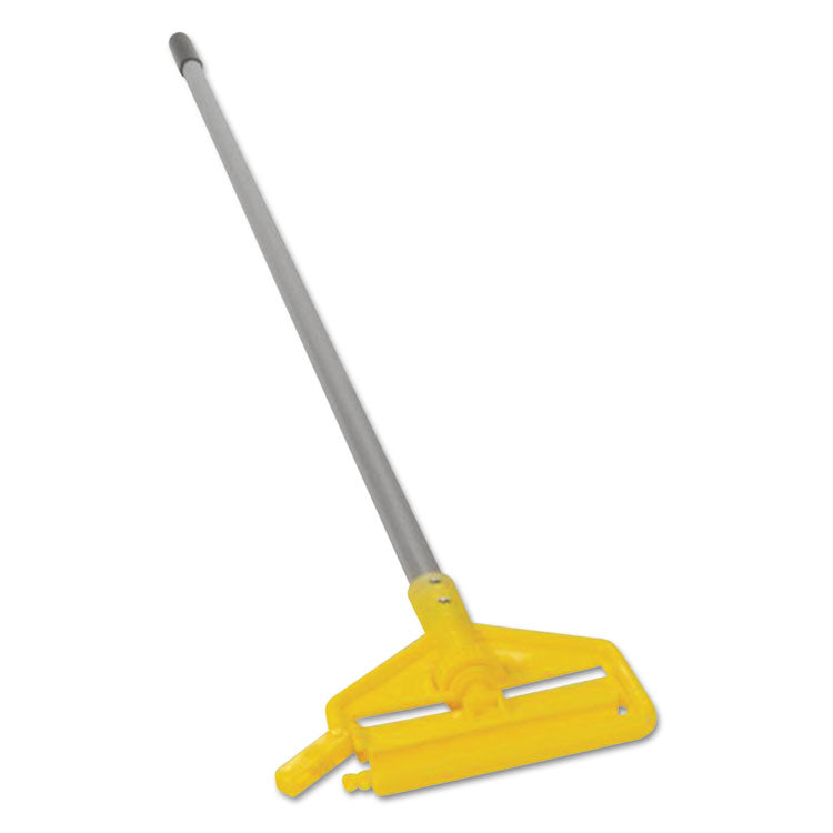 Rubbermaid Commercial - Invader Aluminum Side-Gate Wet-Mop Handle, 1" dia x 60", Gray/Yellow