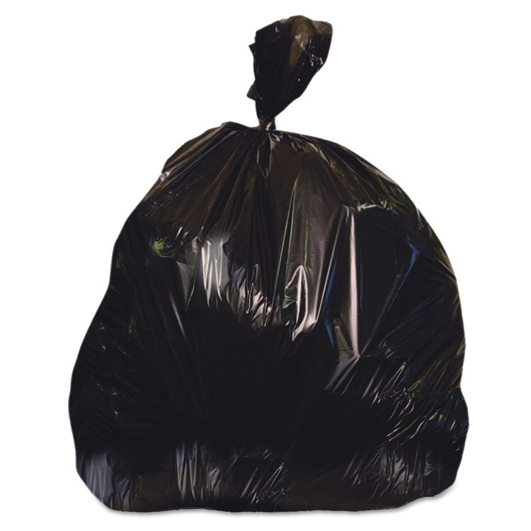 Heritage - Linear Low-Density Can Liners, 60 gal, 1.25 mil, 38" x 58", Black, 100/Carton