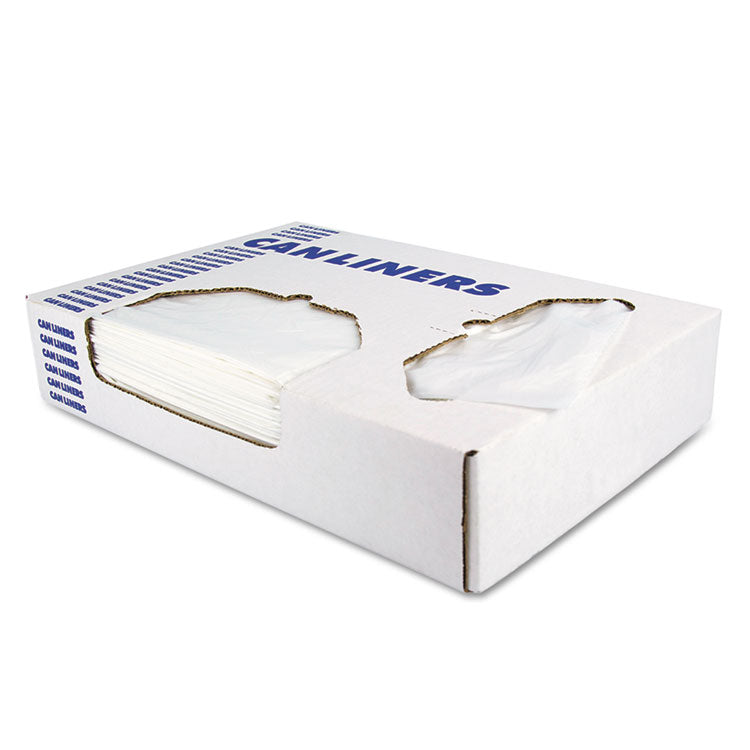 Heritage - Linear Low-Density Can Liners, 60 gal, 1.5 mil, 38" x 58", Clear, 100/Carton