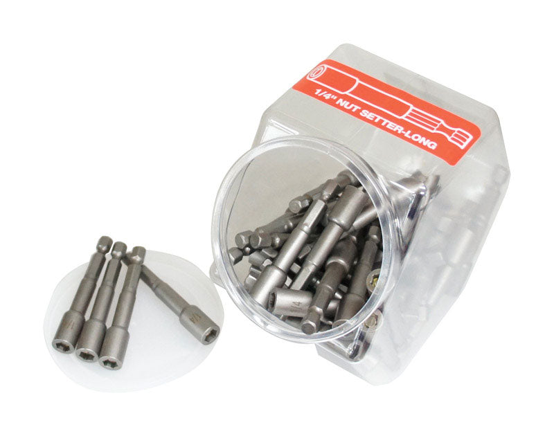 BEST WAY TOOLS - Best Way Tools 1/4 in. X 2 9/16 in. L Steel Magnetic Nut Setter 1 pk