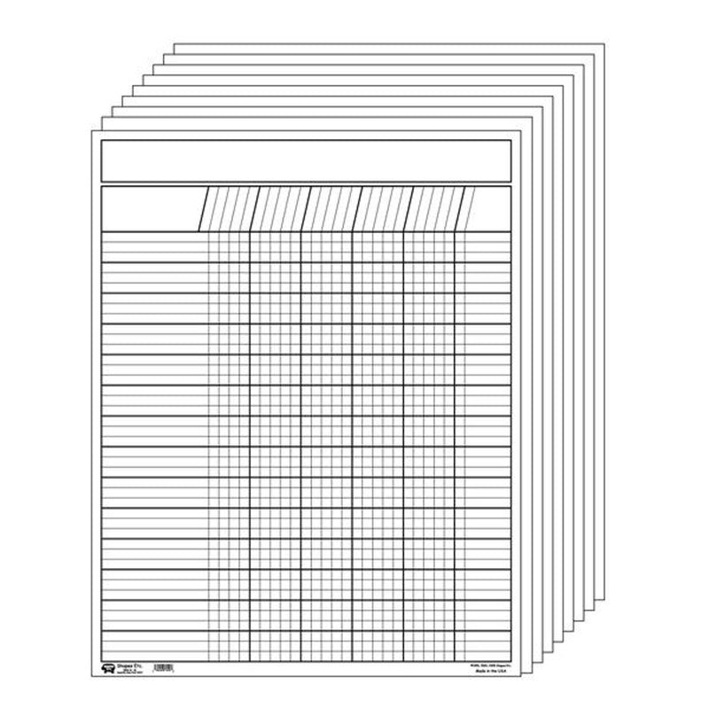 CREATIVE SHAPES ETC. - Vertical Incentive Chart Set, White