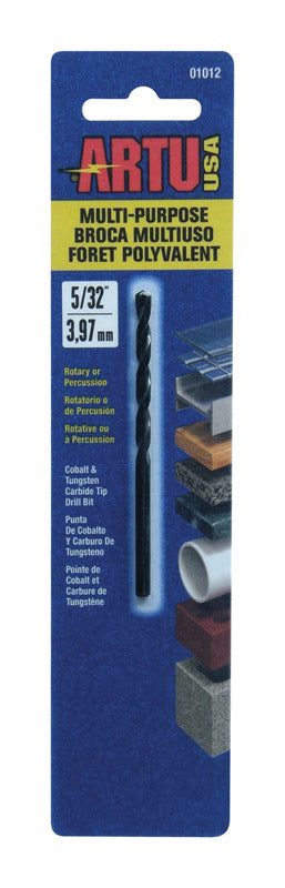 ARTU - ARTU 5/32 in. X 3-1/8 in. L Tungsten Carbide Tipped Drill Bit Straight Shank 1 pc