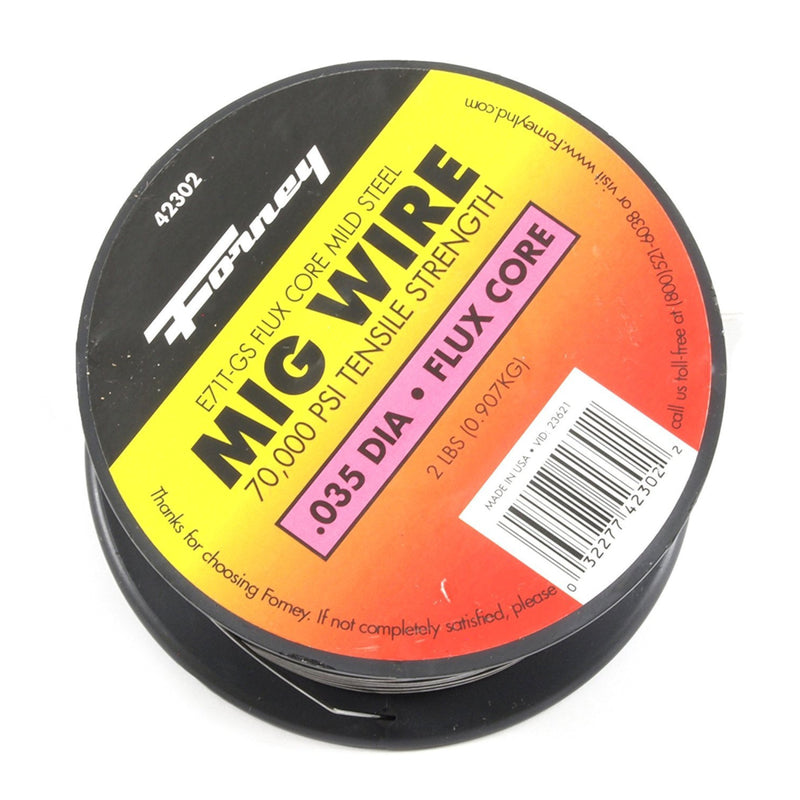 FORNEY - Forney E71T-GS 0.035 in. Mild Steel Flux Cored Wire 79000 psi 2 lb