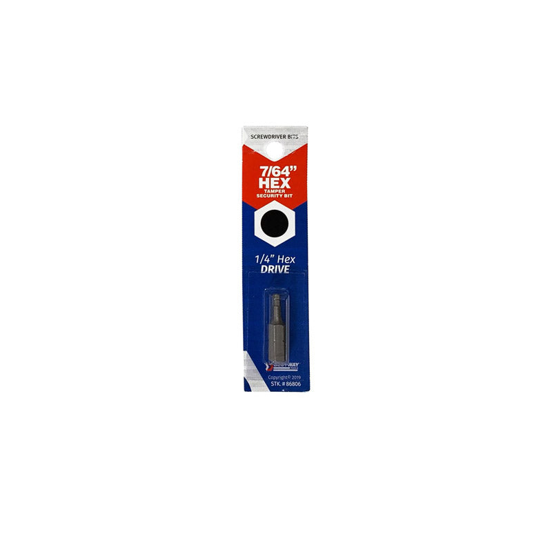 BEST WAY TOOLS - Best Way Tools Hex 7/64 in. X 1 in. L Screwdriver Bit Carbon Steel 1 pc