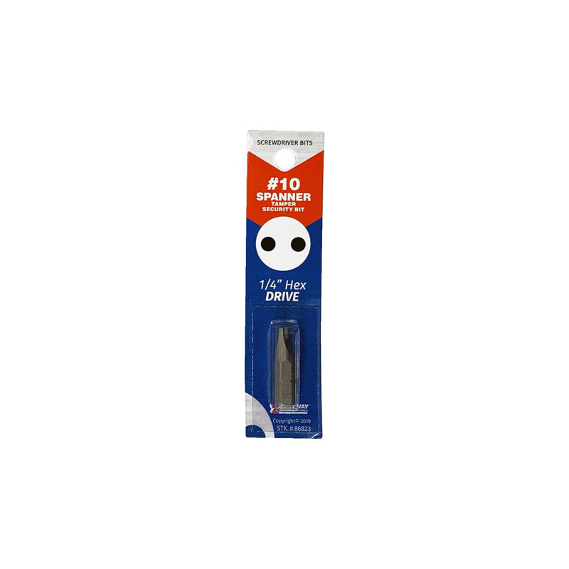 BEST WAY TOOLS - Best Way Tools Spanner #10 X 1 in. L Tamper-Proof Security Bit Carbon Steel 1 pc