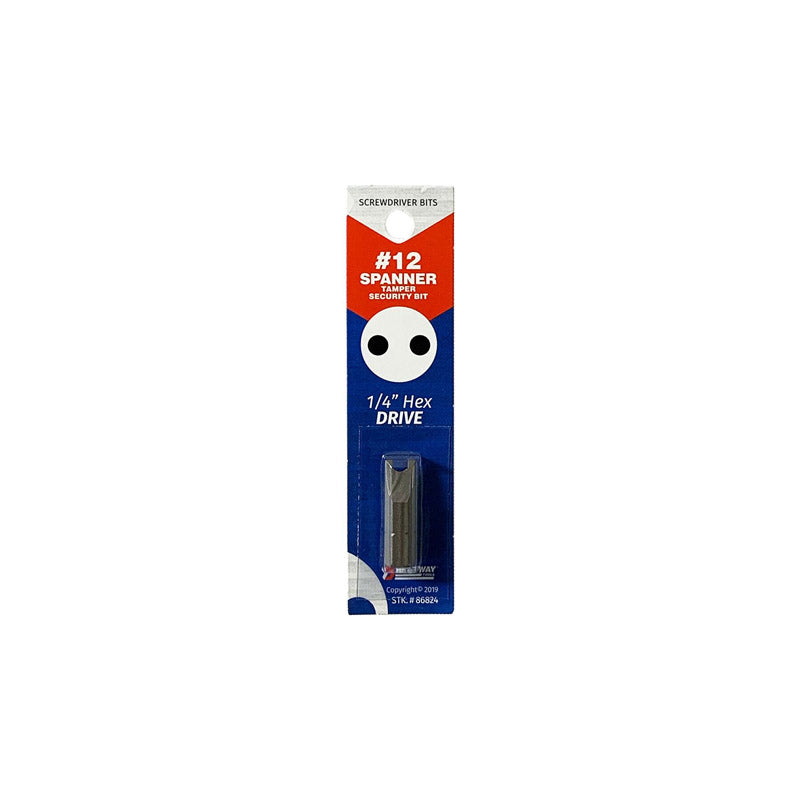 BEST WAY TOOLS - Best Way Tools Spanner #12 X 1 in. L Tamper-Proof Security Bit Carbon Steel 1 pc