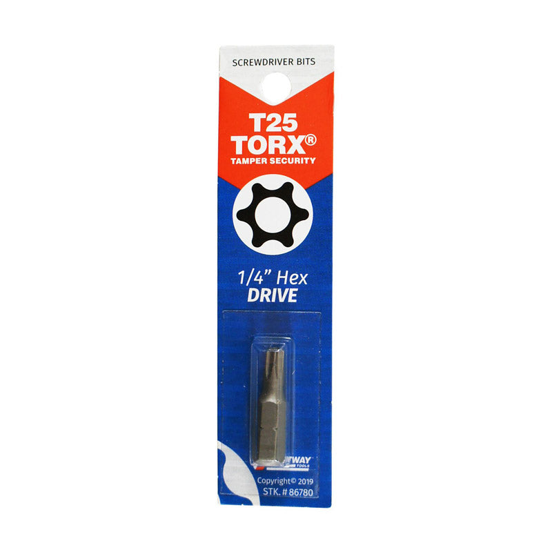 BEST WAY TOOLS - Best Way Tools Torx T25 X 1 in. L Screwdriver Bit Carbon Steel 1 pc