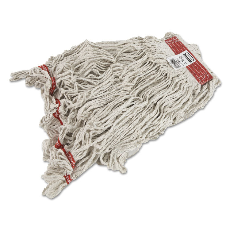 Rubbermaid Commercial - Swinger Loop Wet Mop Heads, Cotton/Synthetic, White, Large, 6/Carton