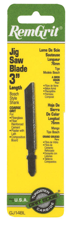 REMGRIT - RemGrit 3 in. Carbide Grit T-Shank Bosch Jig Saw Blade 1 pk