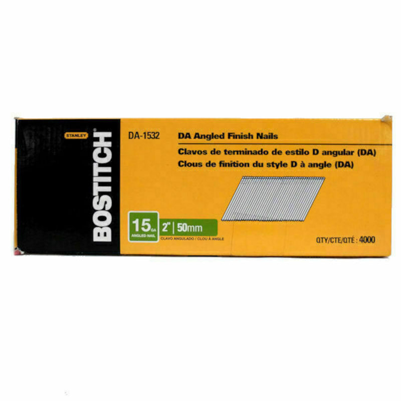 STANLEY BOSTITCH - Bostitch 2 in. 15 Ga. Angled Strip Coated Finish Nails 4000 pk