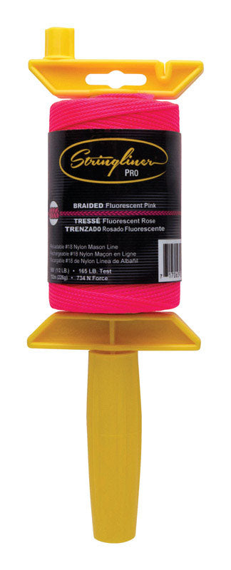 STRINGLINER - Stringliner Pro Braided Mason Line and Reel 500 ft. Pink