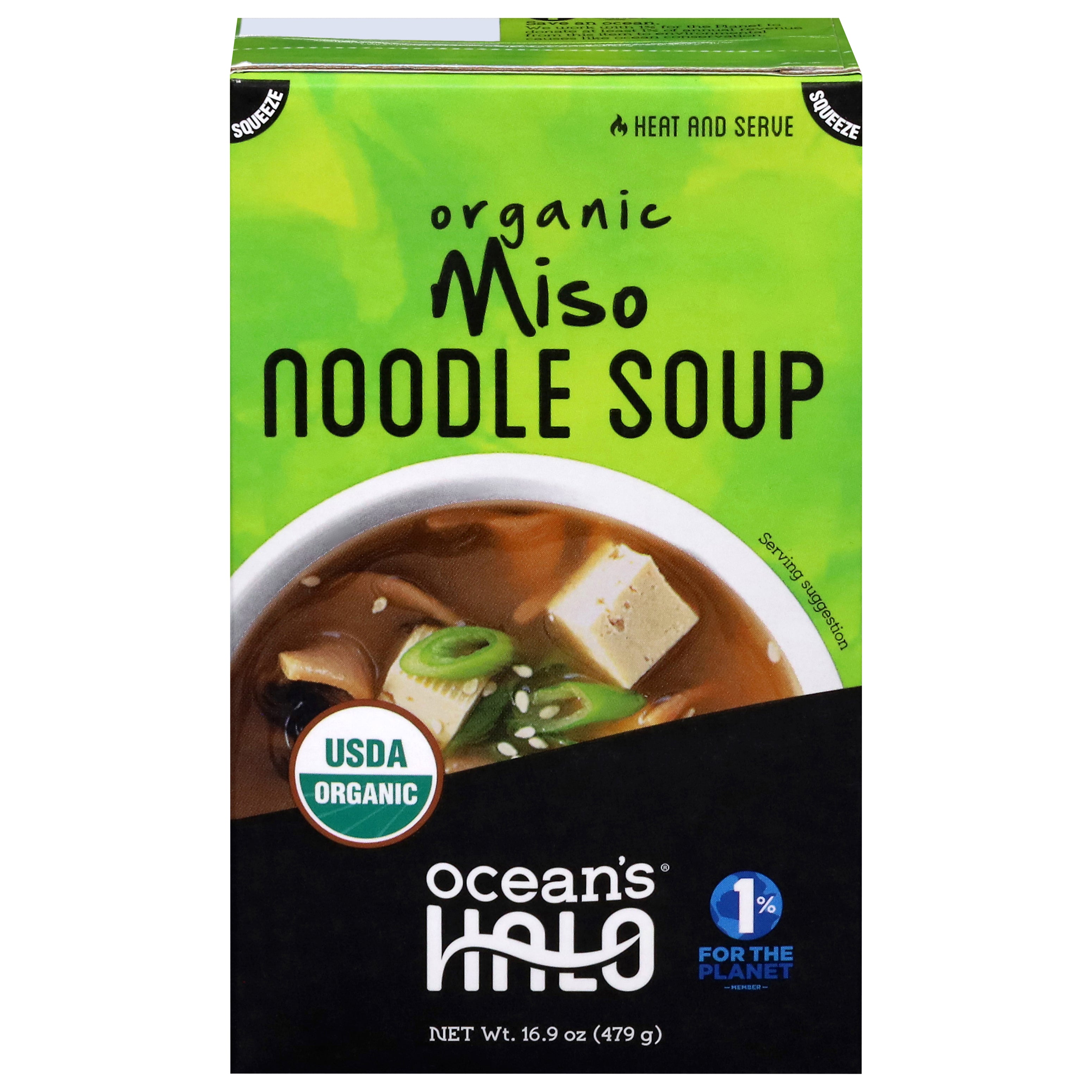 Ocean's Halo Organic Miso Noodle Soup 16.9 oz - Case of 6