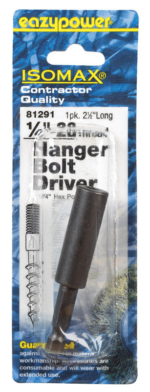 EAZYPOWER - Eazypower Isomax Hex 1/4 in.-20 X 2-1/2 in. L Screwdriver Bit Adapter Steel 1 pc