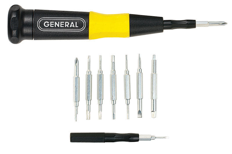 GENERAL - General 16-in-1 Multi-Bit Screwdriver Set 8 pc