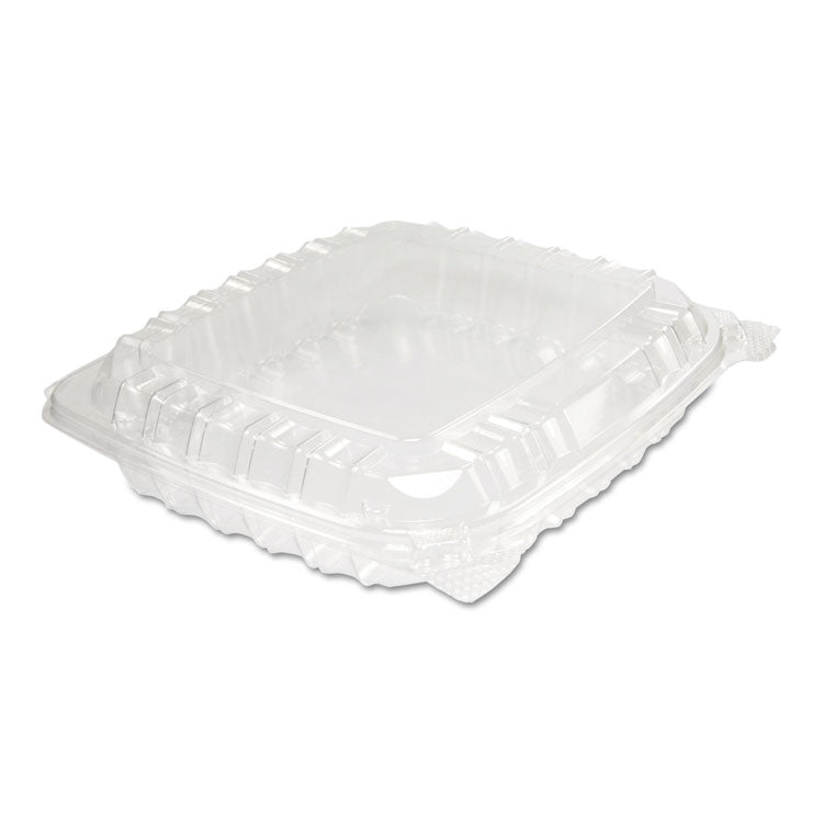 Dart - ClearSeal Hinged-Lid Plastic Containers, 8.31 x 8.31 x 2, Clear, Plastic, 125/Bag, 2 Bags/Carton