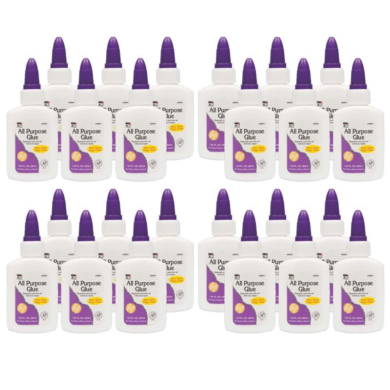 CHARLES LEONARD - All Purpose Glue, 1.25 oz, 24 Bottles