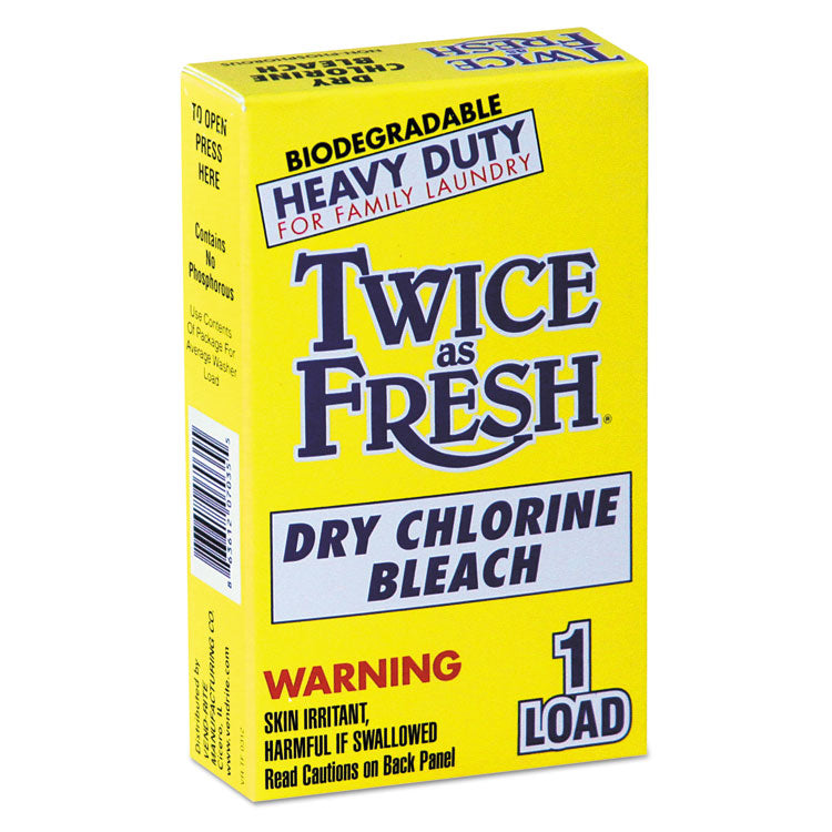 Twice as Fresh - Heavy Duty Coin-Vend Powdered Chlorine Bleach, 1 load, 100/Carton