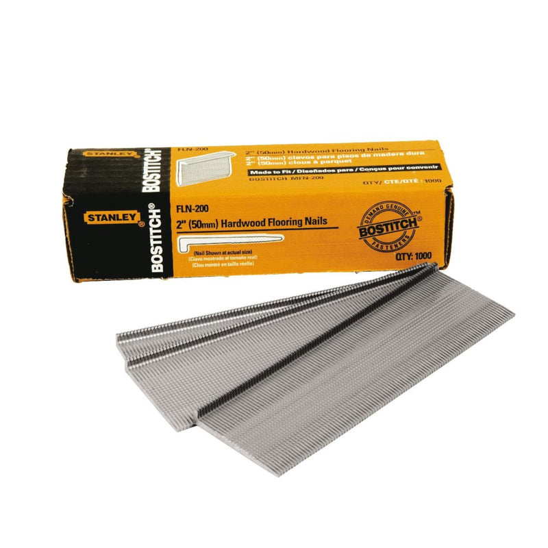 STANLEY BOSTITCH - Bostitch 2 in. 16 Ga. Straight Strip Coated Hardwood Flooring Cleats 1000 pk