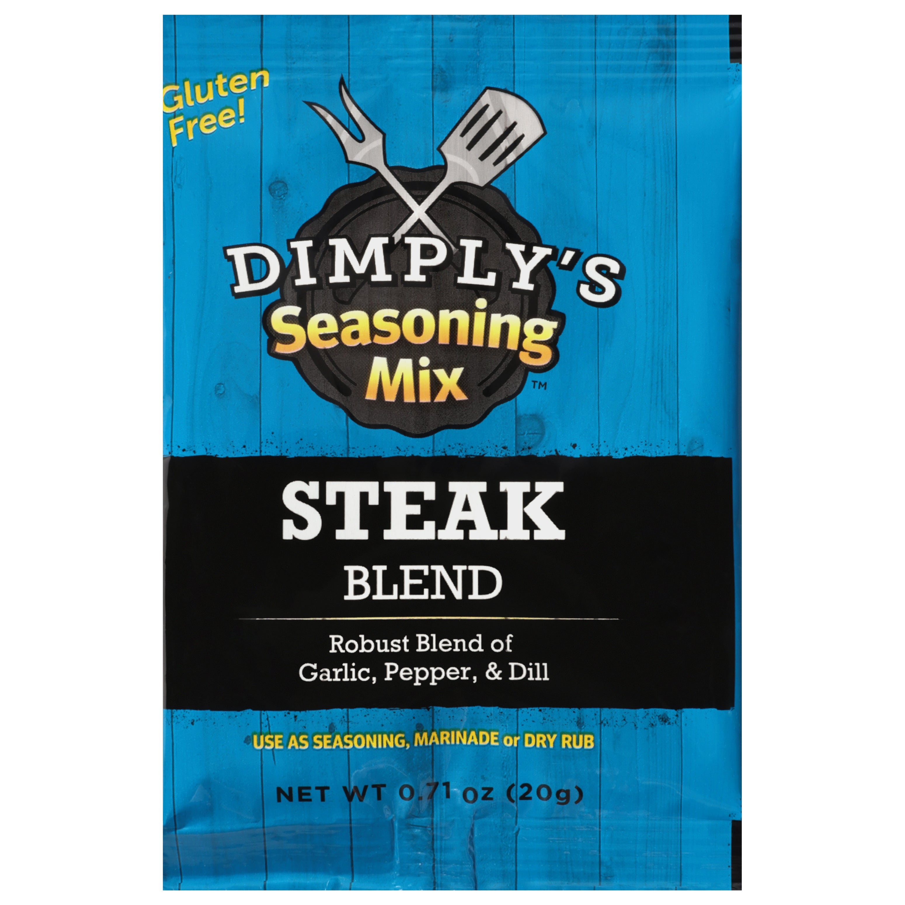 Dimply's Steak Blend Seasoning Mix 0.71 oz - Case of 12