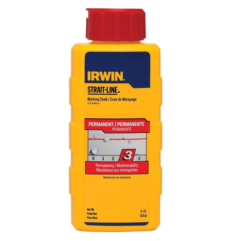 STRAIT-LINE - Irwin Strait-Line 8 oz Permanent Marking Chalk Crimson Red 1 pk