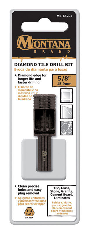 MONTANA BRAND - Montana Brand 5/8 in. Alloy Steel Drill Bit 3-Flat Shank 1 pc