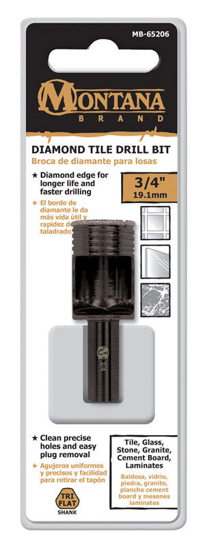 MONTANA BRAND - Montana Brand 3/4 in. Alloy Steel Drill Bit 3-Flat Shank 1 pc