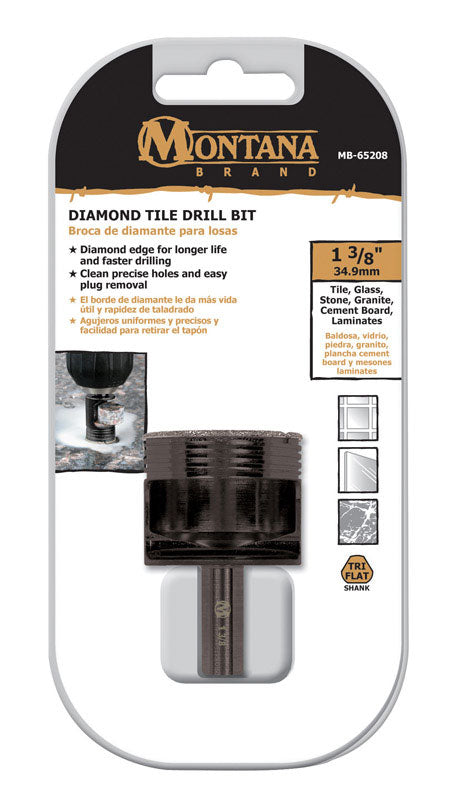 MONTANA BRAND - Montana Brand 1-3/8 in. Alloy Steel Drill Bit 3-Flat Shank 1 pc