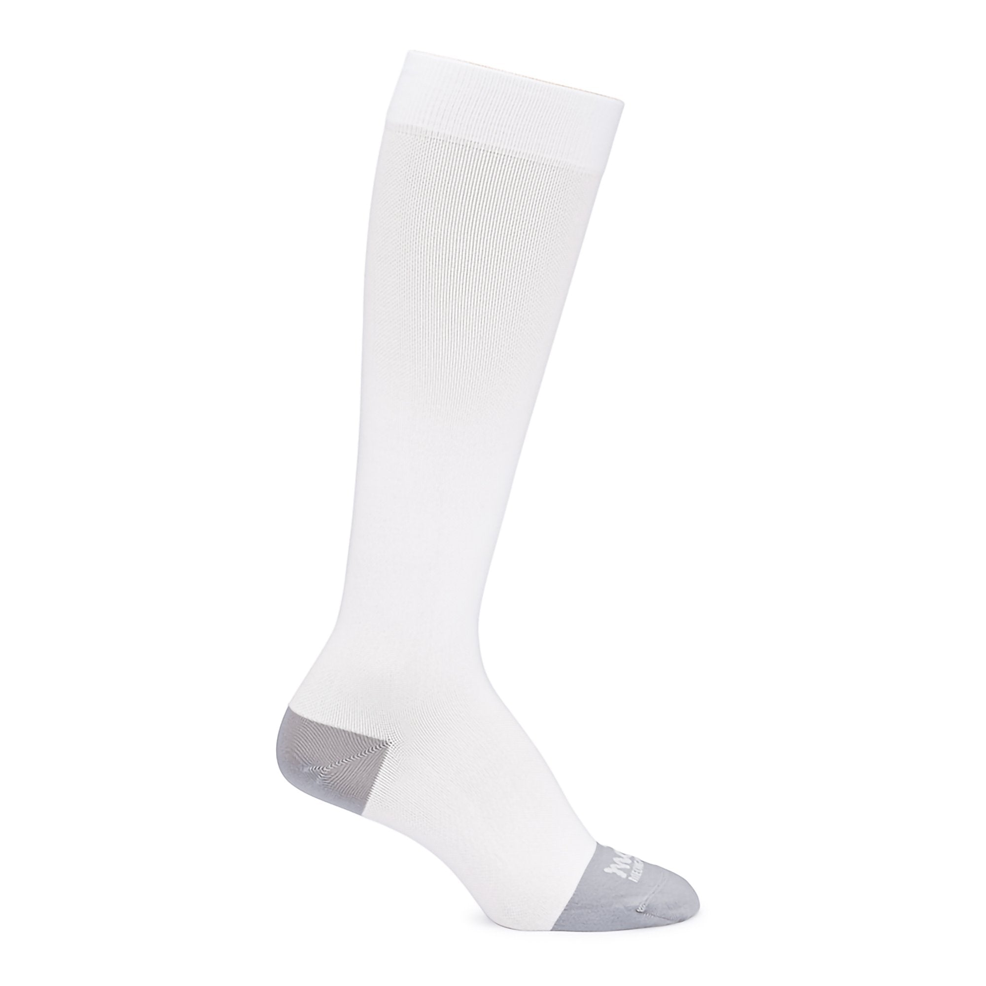 Motif Medical - Maternity Compression Socks Motif Medical Knee High Large White / Gray Closed Toe [1/PR]