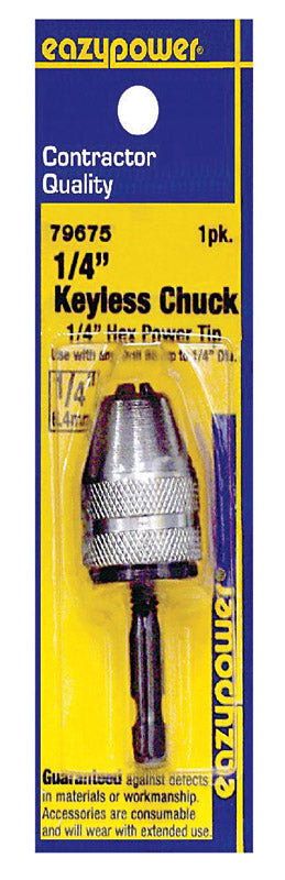EAZYPOWER - Eazypower 1/4 in. in. Keyless Chuck Adapter 1/4 in. Hex Shank 1 pc