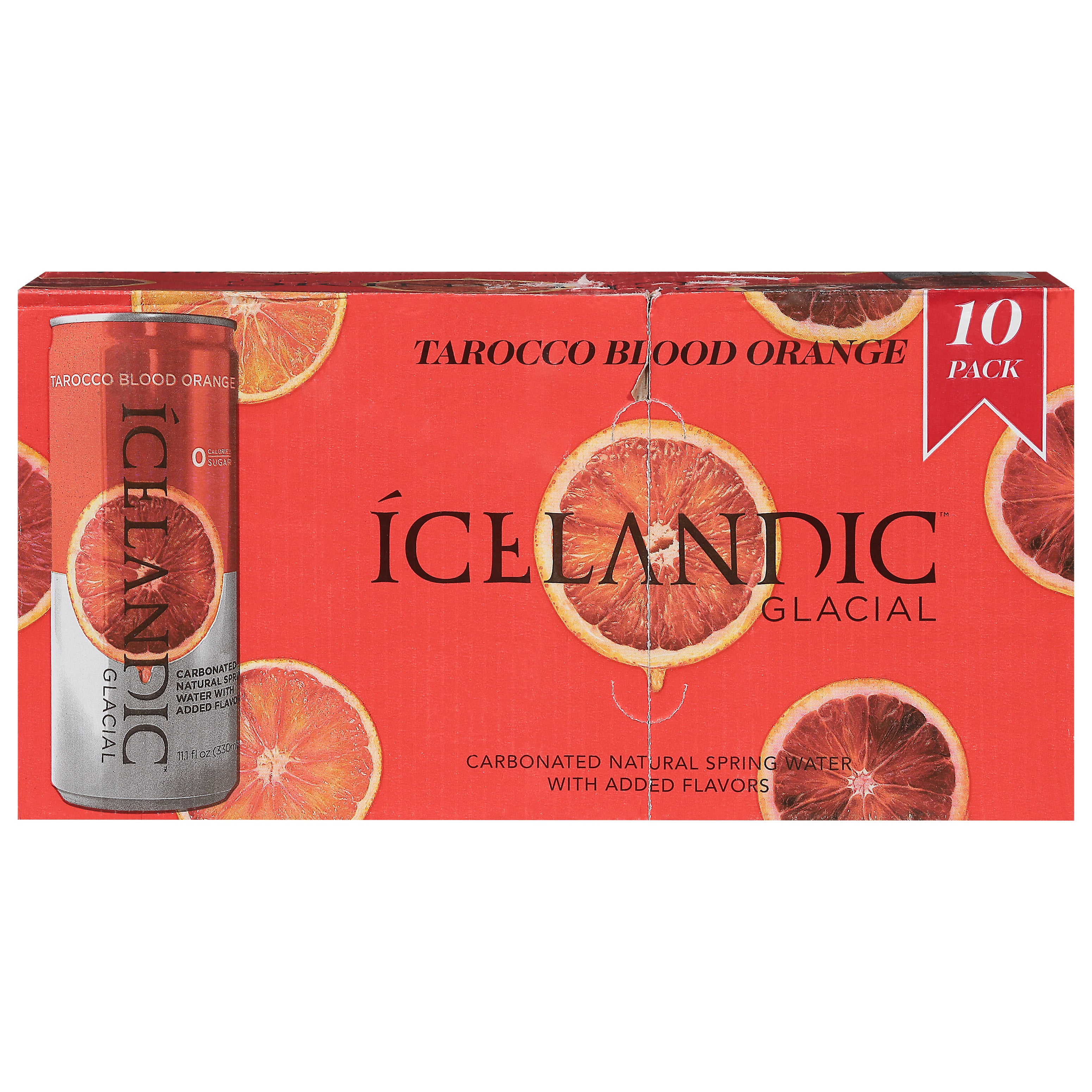 Icelandic Glacial Torocco Blood Orange Spring Water 10 - 330 ml Cans - Case of 1