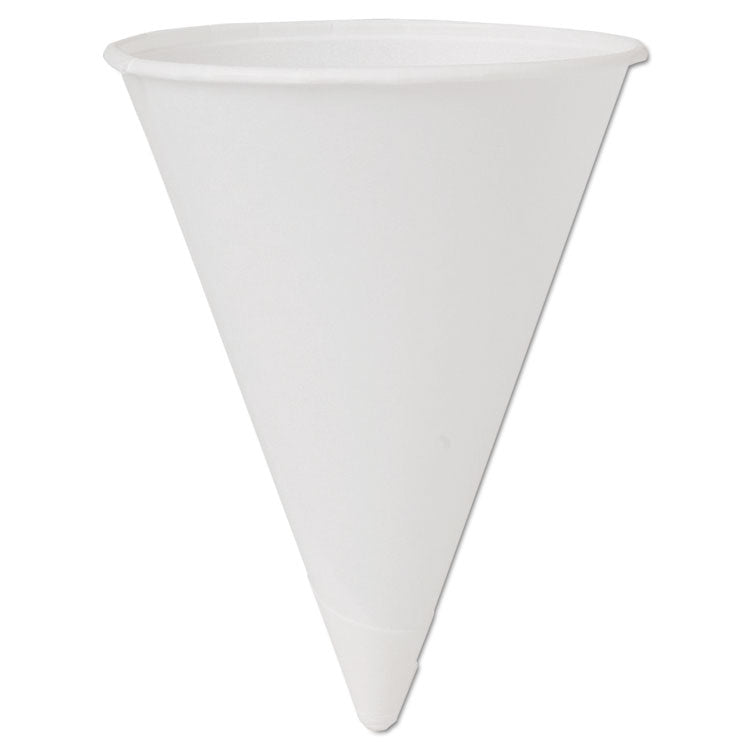 Dart - Cone Water Cups, Cold, Paper, 4 oz, White, 200/Bag, 25 Bags/Carton