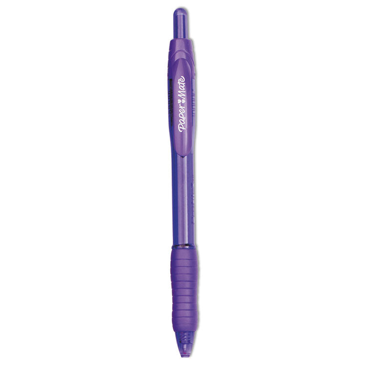 Paper Mate - Profile Ballpoint Pen, Retractable, Bold 1.4 mm, Purple Ink, Purple Barrel, Dozen