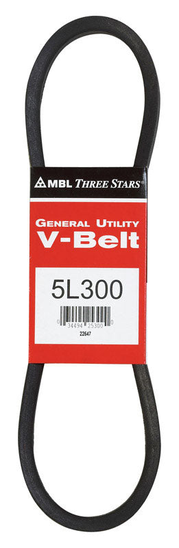 MITSUBOSHI - Mitsuboshi FHP 5L300 Standard General Utility V-Belt 0.63 in. W X 30 in. L For Fractional Horsepower