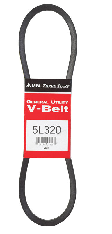 MITSUBOSHI - Mitsuboshi FHP 5L320 Standard General Utility V-Belt 0.65 in. W X 32 in. L For Fractional Horsepower