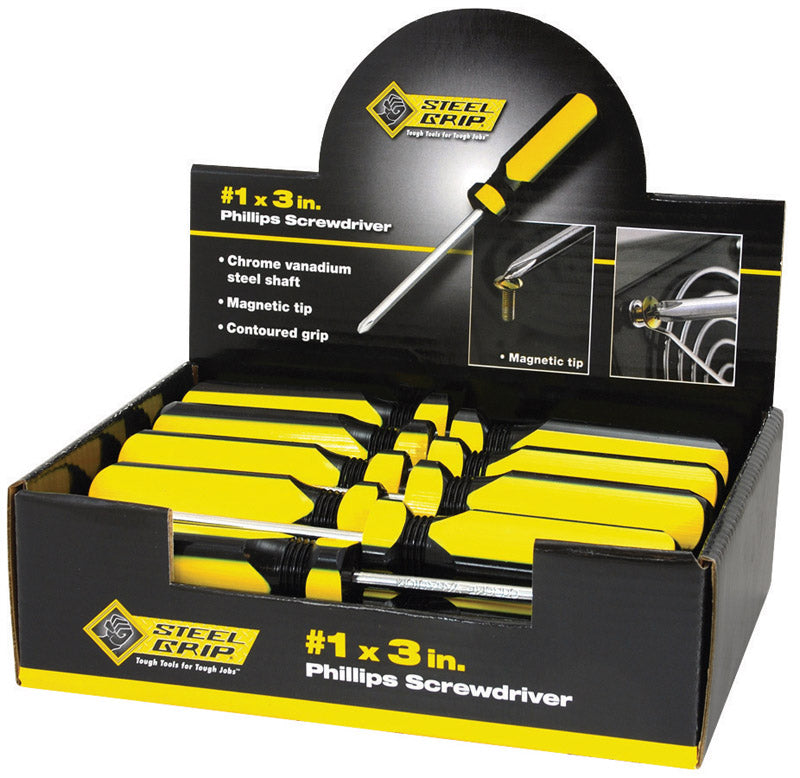 STEEL GRIP - Steel Grip #1 X 3 in. L Phillips Screwdriver 1 pc - Case of 24 [2265346]