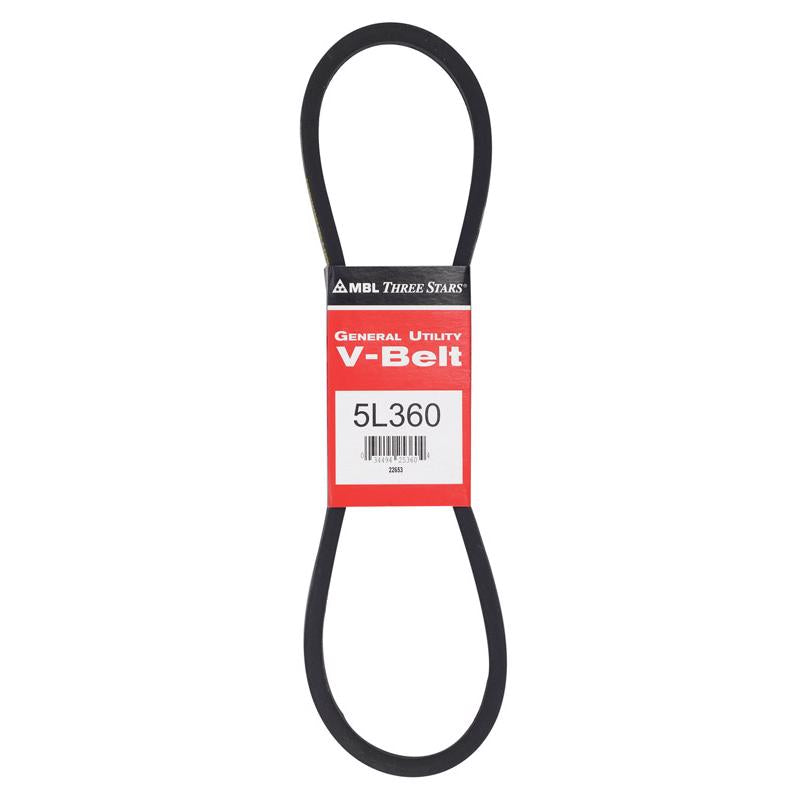 MITSUBOSHI - Mitsuboshi FHP 5L360 Standard General Utility V-Belt 0.63 in. W X 36 in. L For Fractional Horsepower