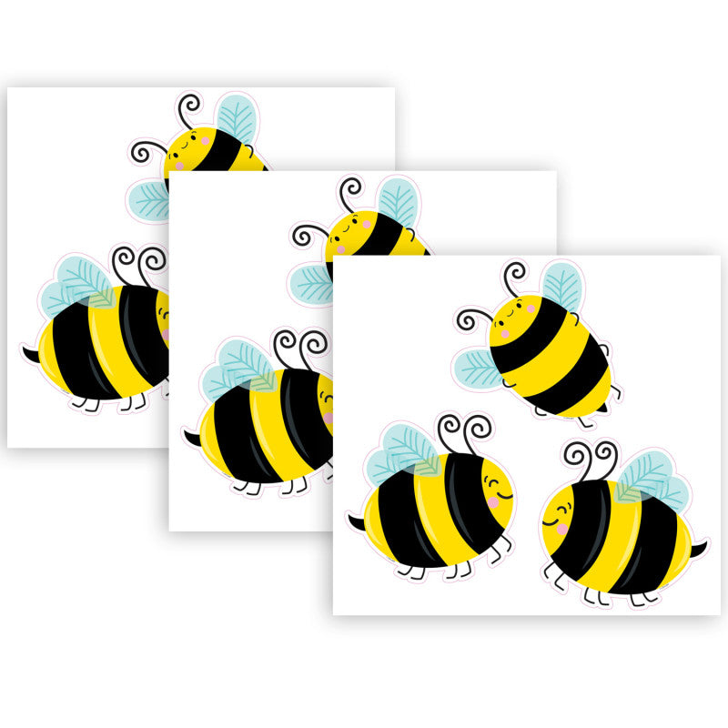 CREATIVE TEACHING PRESS - Busy Bees 6" Designer Cut-Outs, 36 Per Pack, 3 Packs